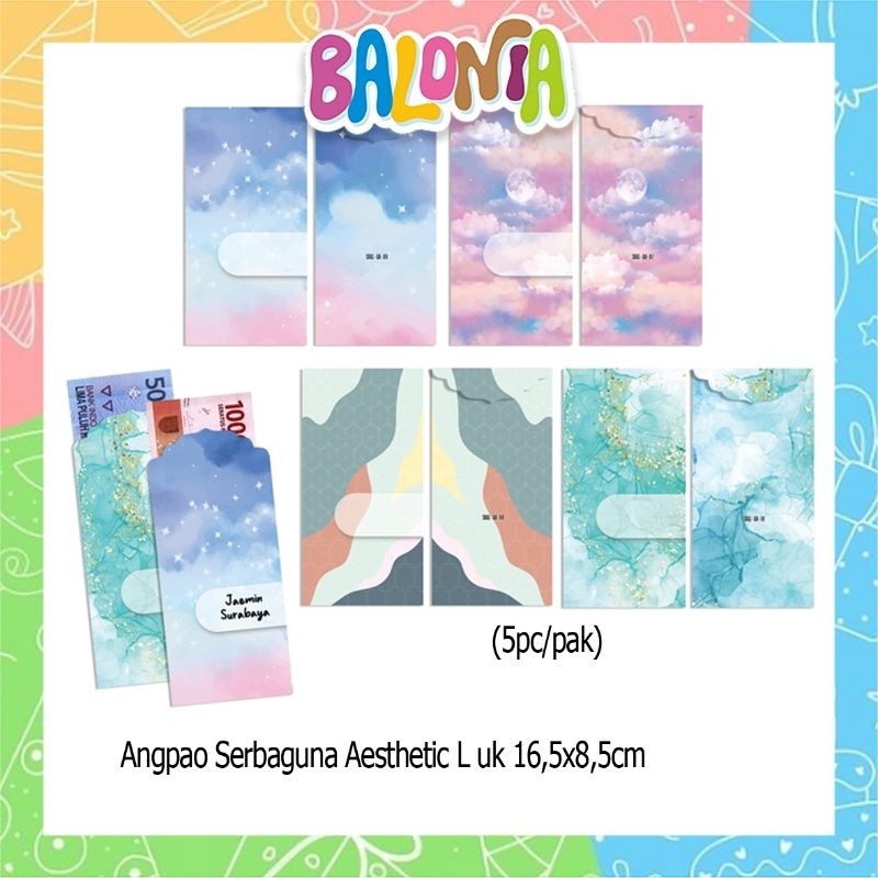 

Murah!! (1Pak isi 5pcs) Angpao Serbaguna Uk L Motif Aesthetic, angpao ultah, angpao wedding, amplop wedding, amplop lebaran