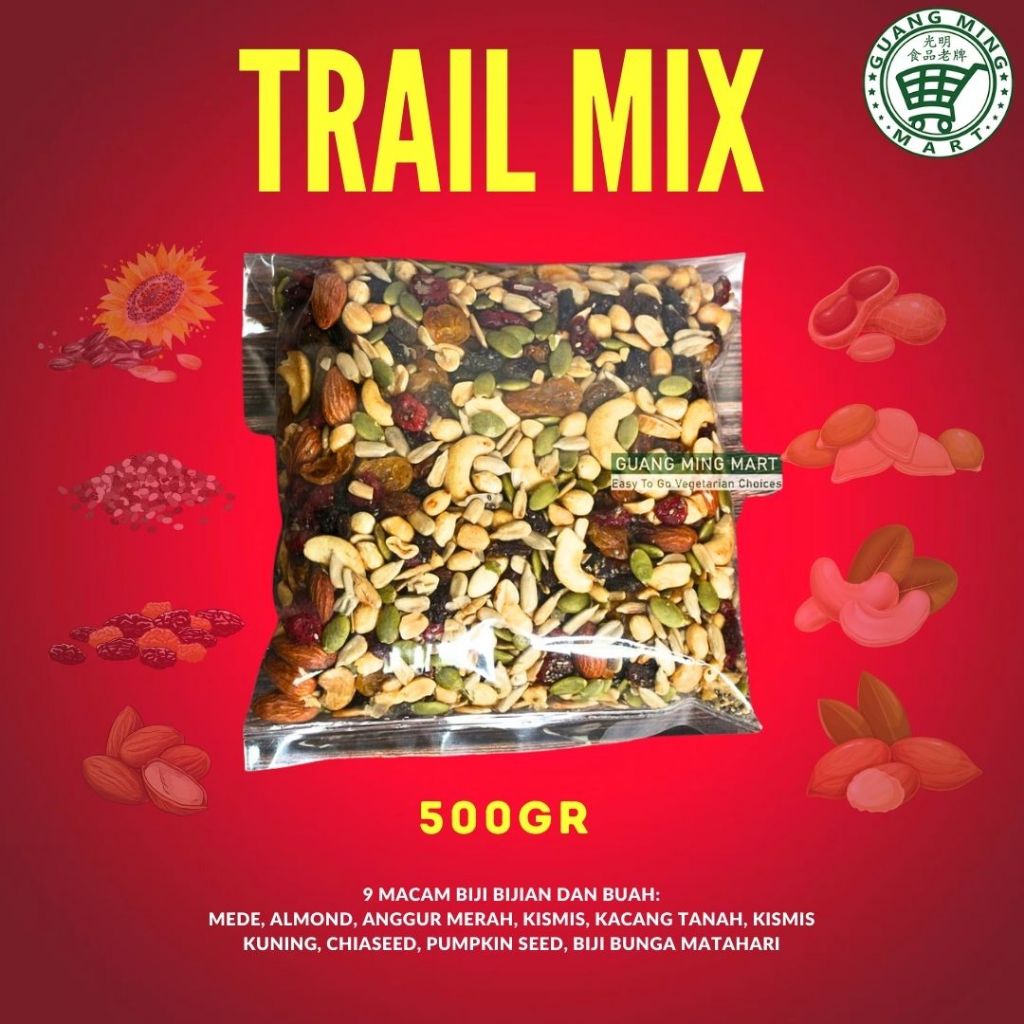 

Trail Mix 500gr - Almond, Peanut, Pumpkin Seed, Cashew, Raisin Mix