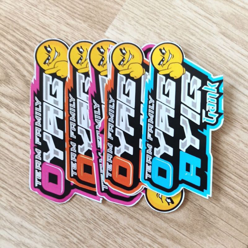 

stiker team oyag ayig gank berbagai macam warna!
