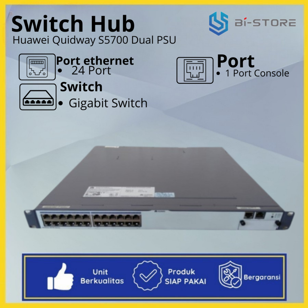 Switch Hub Gigabit Manageable 24 Port Huawei Quidway S5700 Dual PSU