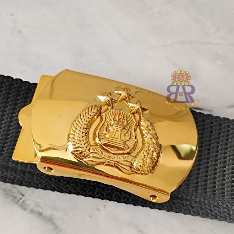 SABUK IKAT PINGGANG PDH POLRI / SABUK GESPER PDH POLRI / KEPALA PDH IKAT PINGGANG POLRI