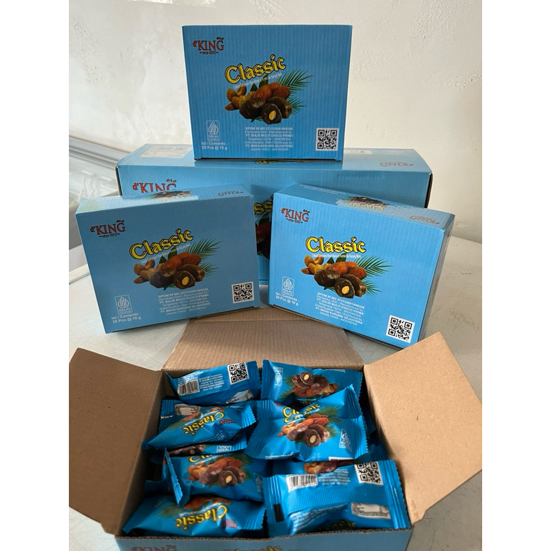 

D’king classic kacang almond cokelat kurma | 1 pack | Isi 20 pcs