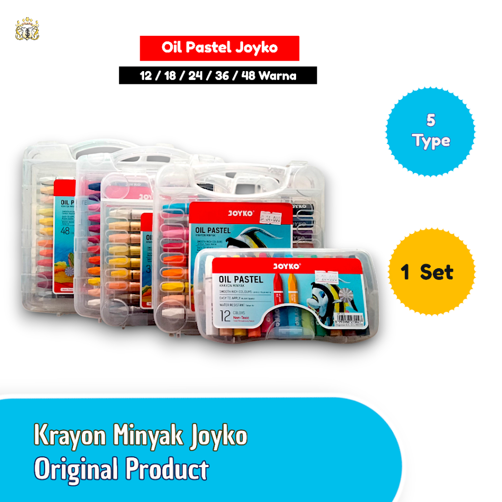 

Krayon Minyak Joyko (12/18/24/36/48 Warna) / Oil Paste Untuk Mewarnai Gambar