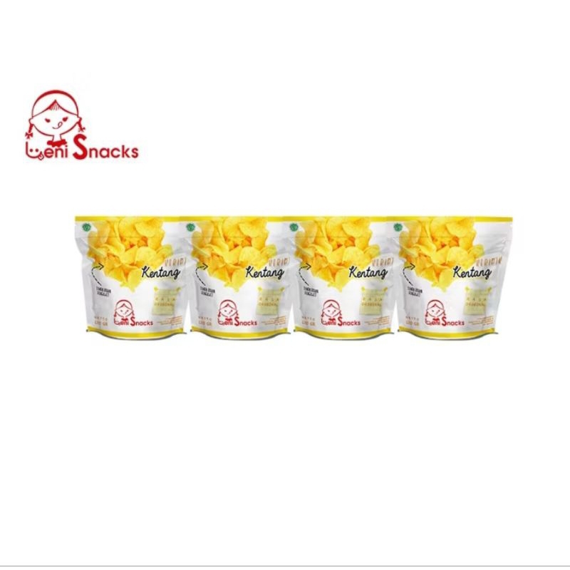 

BUNDLING MURAH Leni Snacks NEW PACKAGING - 4 PCS Keripik Kentang Original (NEW PACK) BISA COD