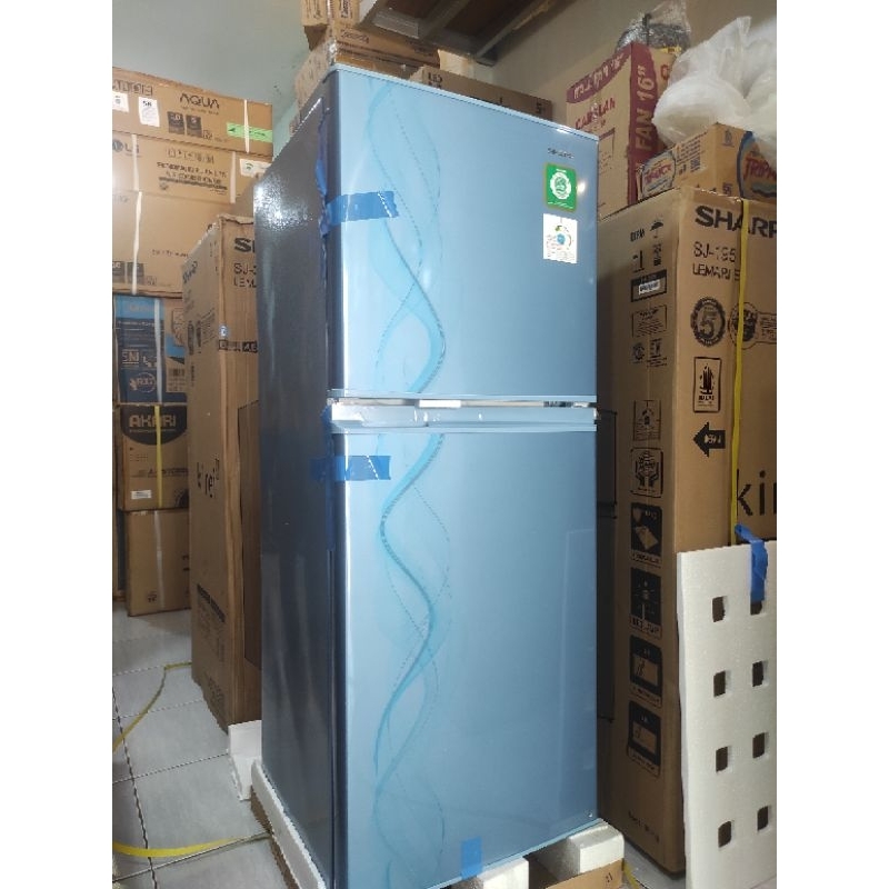 Kulkas 2 Pintu Sharp SJ-237ND – 205L, Hemat Energi, Desain Aurora