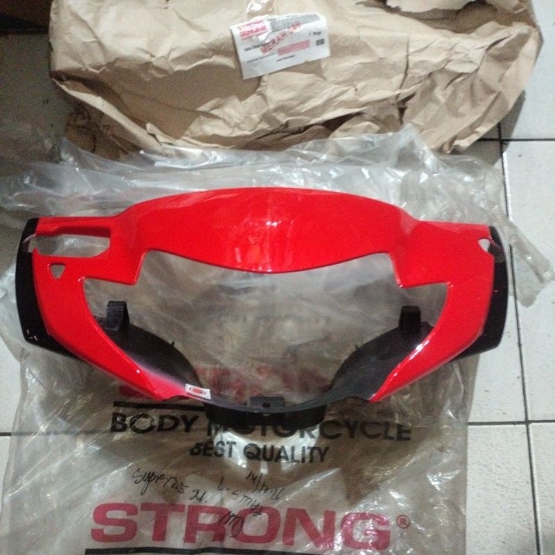 batok depan batok mika lampu depan supra x 125 old 2006 merah strong