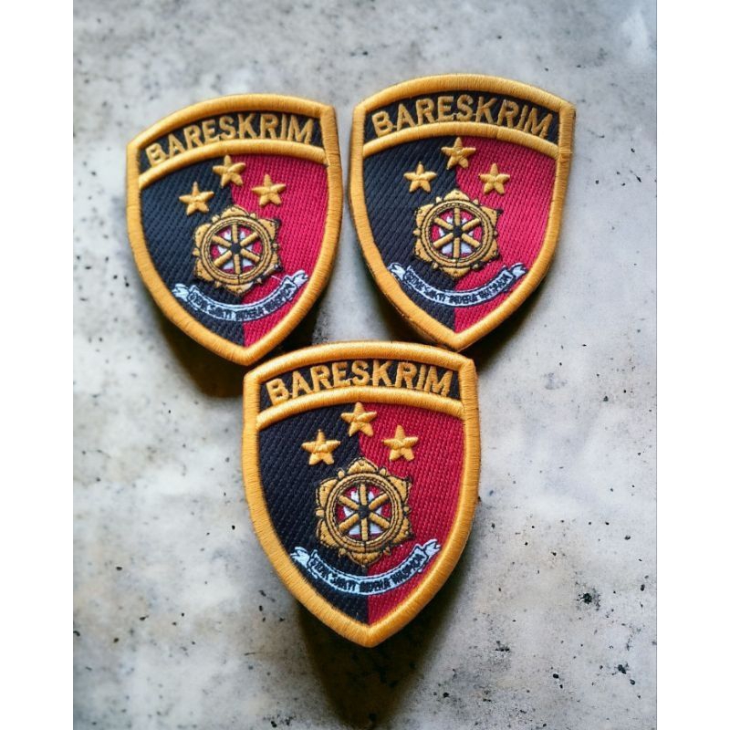 Bordir Logo Bareskrim Polri Timbul 3D