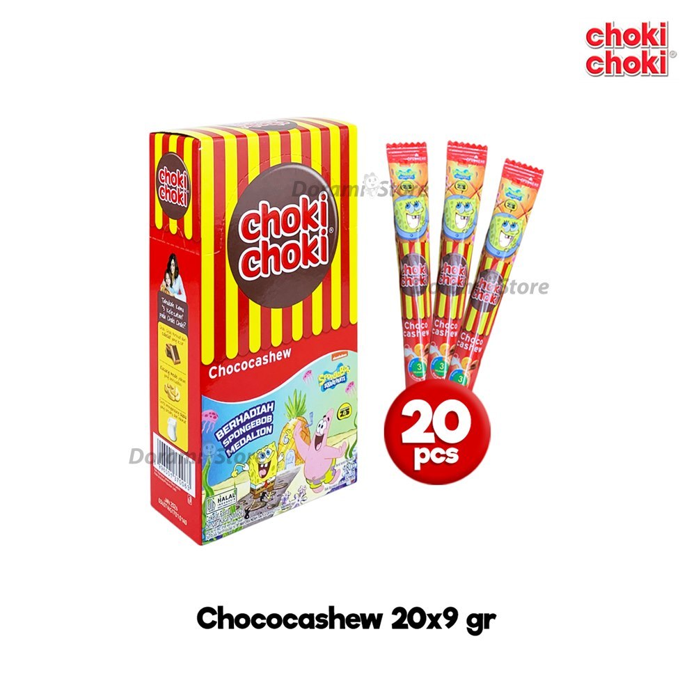

Choki Choki Chococashew Box Isi 20x9 gr / Cokelat Pasta Enak Praktis