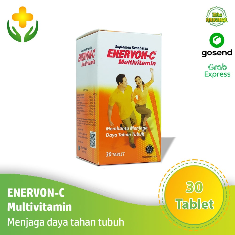 Enervon-C Botol isi 30 Tablet Vitamin C Daya Tahan Tubuh Enervon C Botol