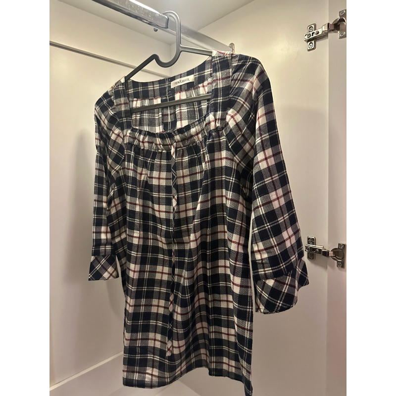 blouse wanita kotak kotak