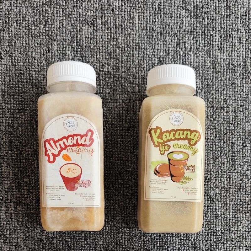 

ALMOND CREAMY & KACANG IJO CREAMY - GUT LUCK | MINUMAN ENAK DAN BERGIZI