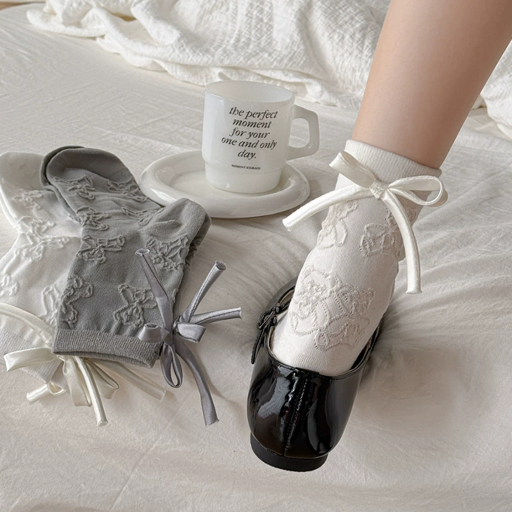 BP2516 Kaos kaki lolita pita belakang motif bear panjang korean style kasual wanita dewasa smp sma w