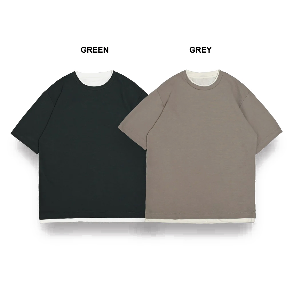 Beams Faux Layer Neck T-Shirt