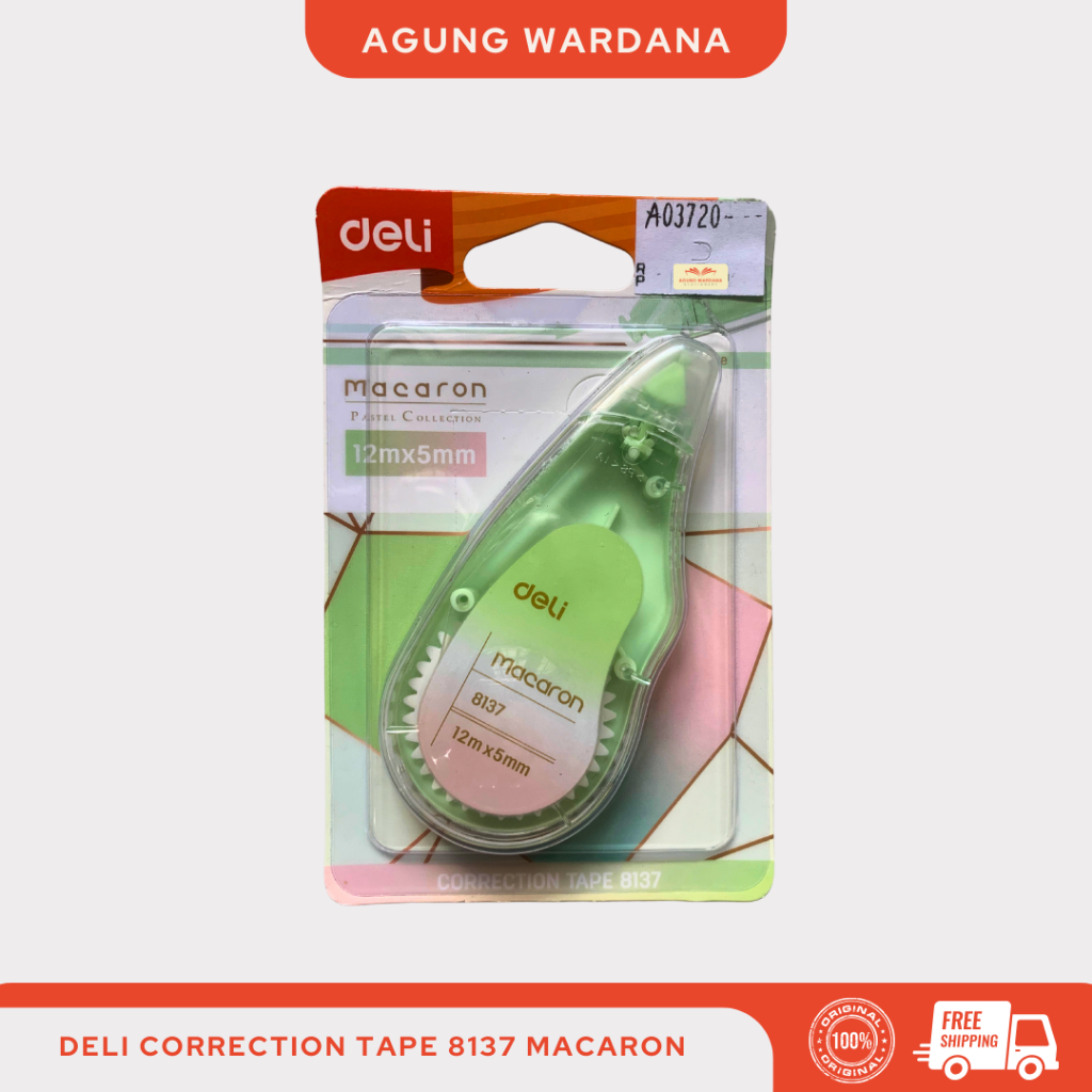 

DELI CORRECTION TAPE 8137 MACARON