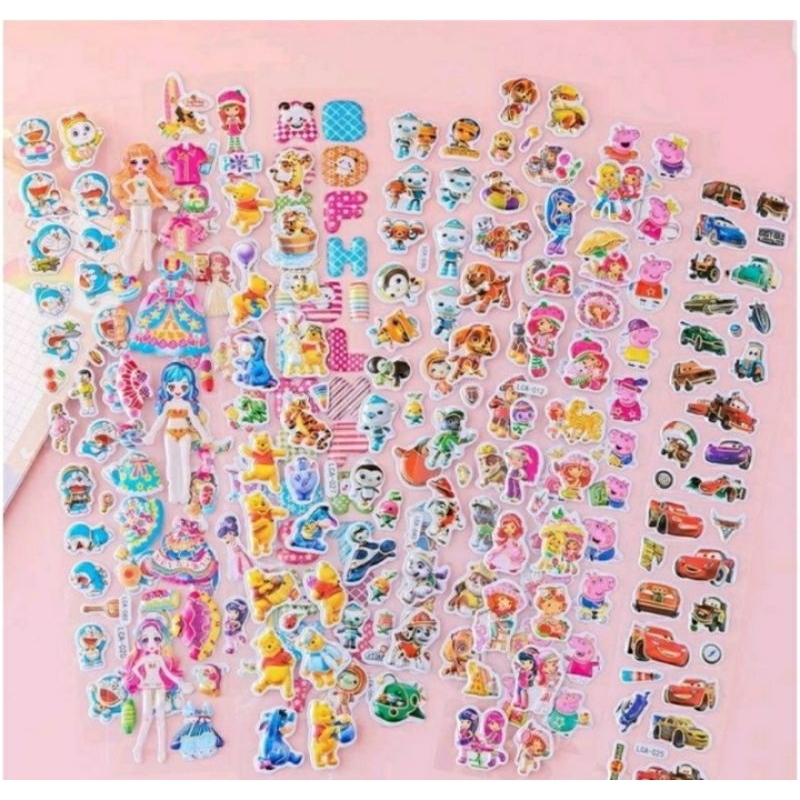 

J16 - STIKER KARAKTER KARTUN TIMBUL/STICKER MOTIF LUCU / DEKORASI