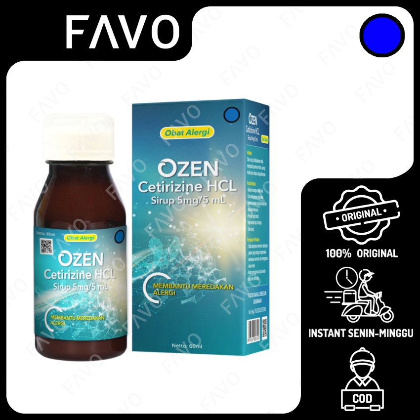 Ozen 5 mg Sirup Obat Alergi - 60 mL