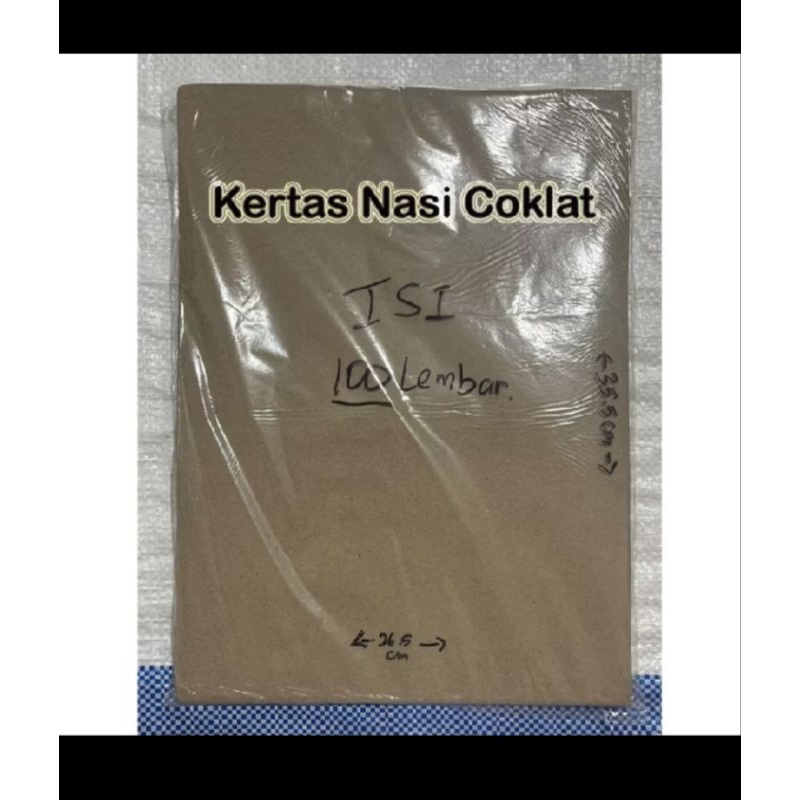 kertas alas nasi coklat tebal premium pembungkus nasi