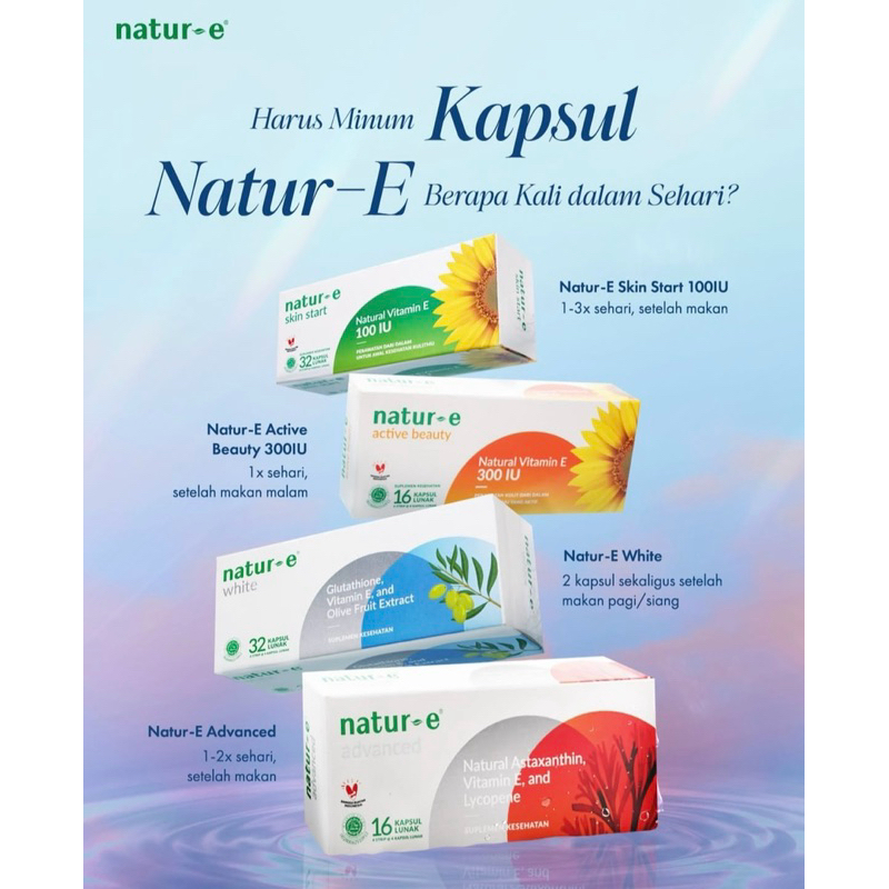 Natur e active beauty / Natur e 300 IU / suplemen kulit / pencerah kulit