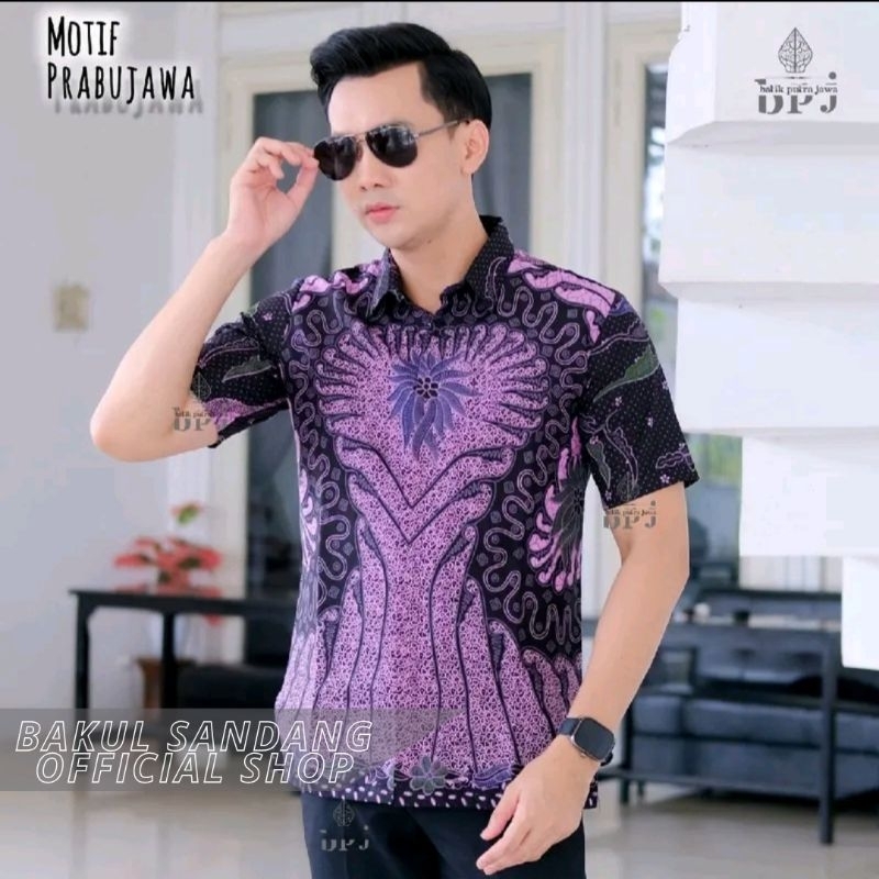 BATIK UNGU LILAC  kemeja batik pria lengan panjang terbaru ORIGINAL KEKINIAN SM BATIK