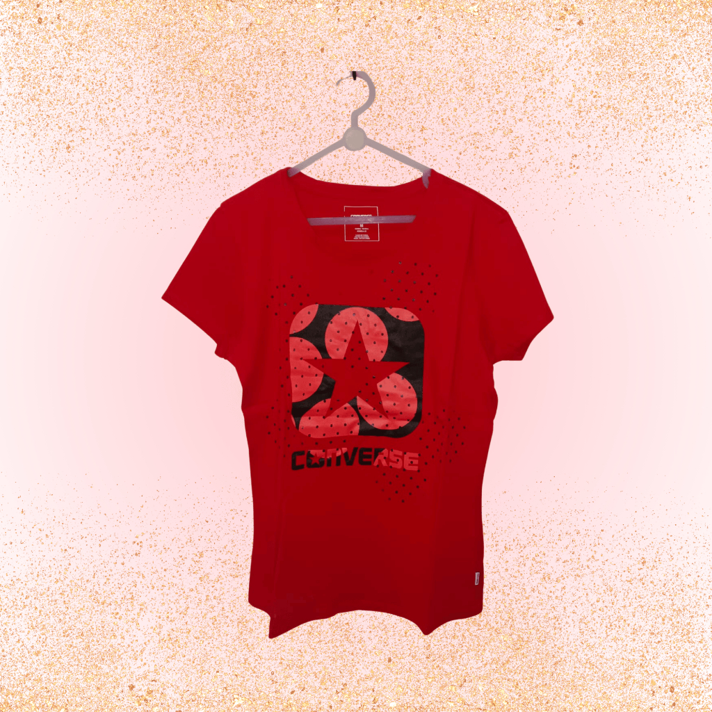 Kaos Perempuan/Wanita Converse Slim Fit Merah