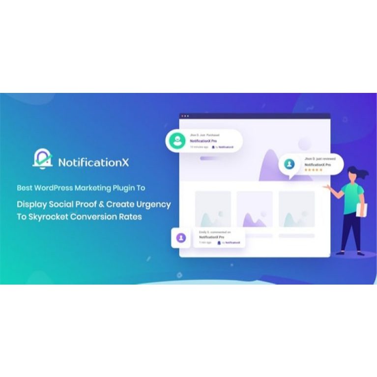 NotificationX Pro - Best Social Proof & FOMO Marketing Solution | Plugin Wordpress | Bonus 1 Plugin 