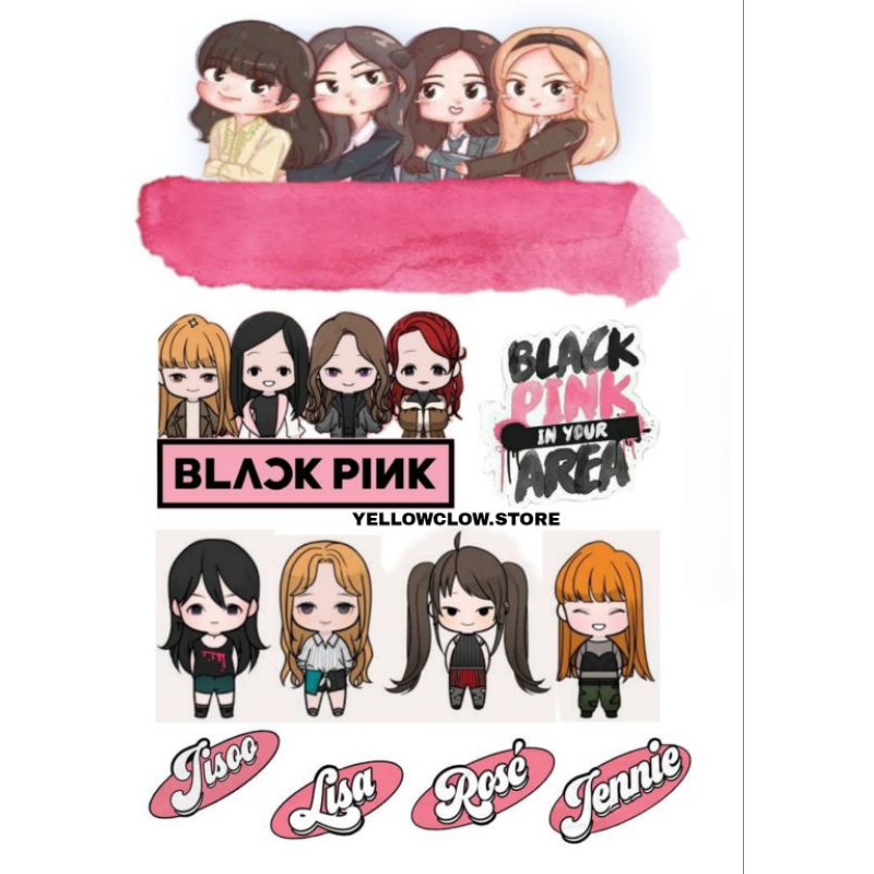 Topper Kue Ultah Blackpink /Topper Kue Ultah Tema Blackpink