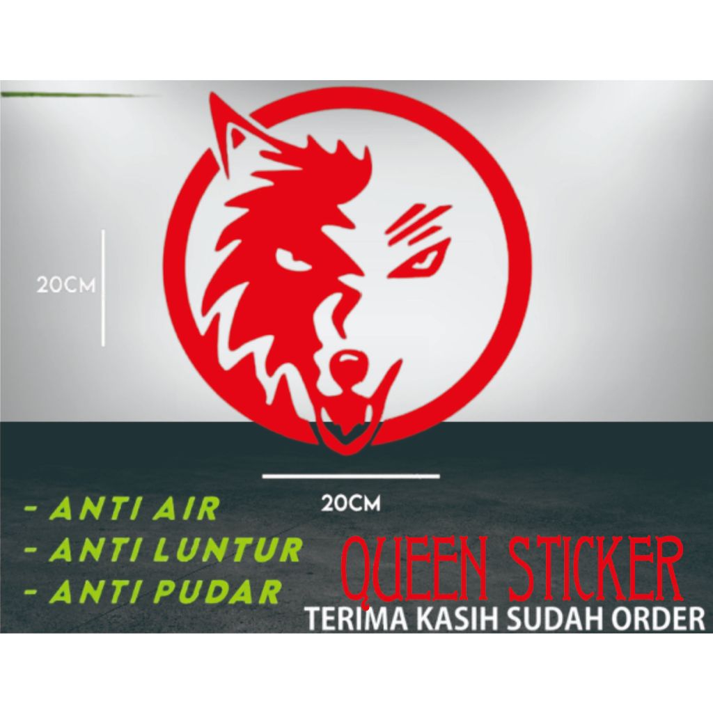 

STICKER CUTTING KEPALA SERIGALA UKURAN 20CM X 20CM