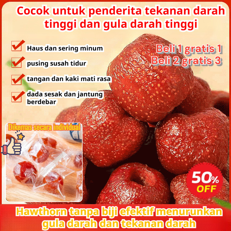 

⭐COD+24H Pengiriman Cepat⭐【Ramadan Food Specials】【Beli 1 gratis 1】Hawthorn Kering 250g Freeze Dried 100% Buah Asli Kering Snacks/Buah hawthorn kering halal/Hawthorn Kerin/camilan buah kering 0 sukrosa/Hawthorn Berry Fruit Preserves/camilan sehat