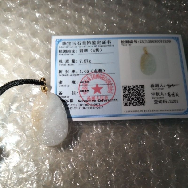 kalung giok jade putih burma