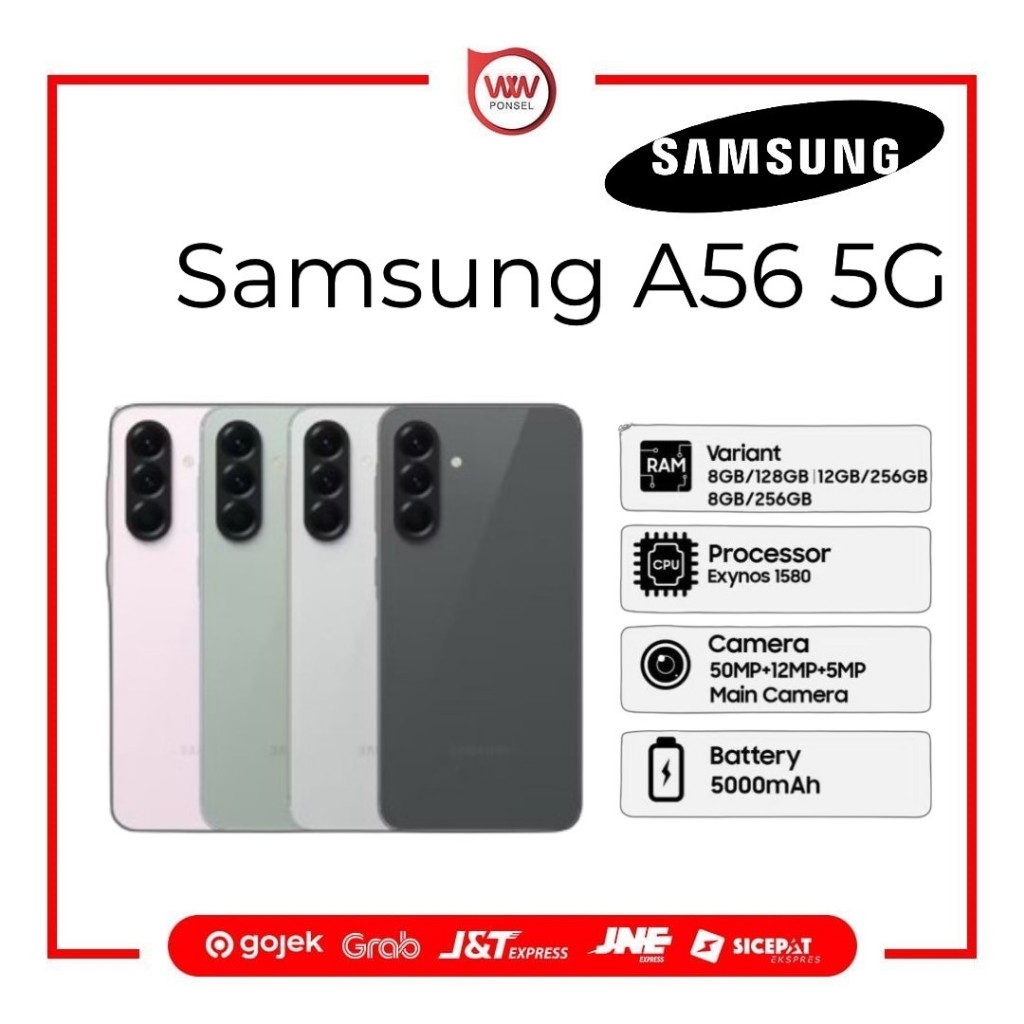 Hp Samsung A56 5G Ram 12GB Internal 256GB Garansi Resmi