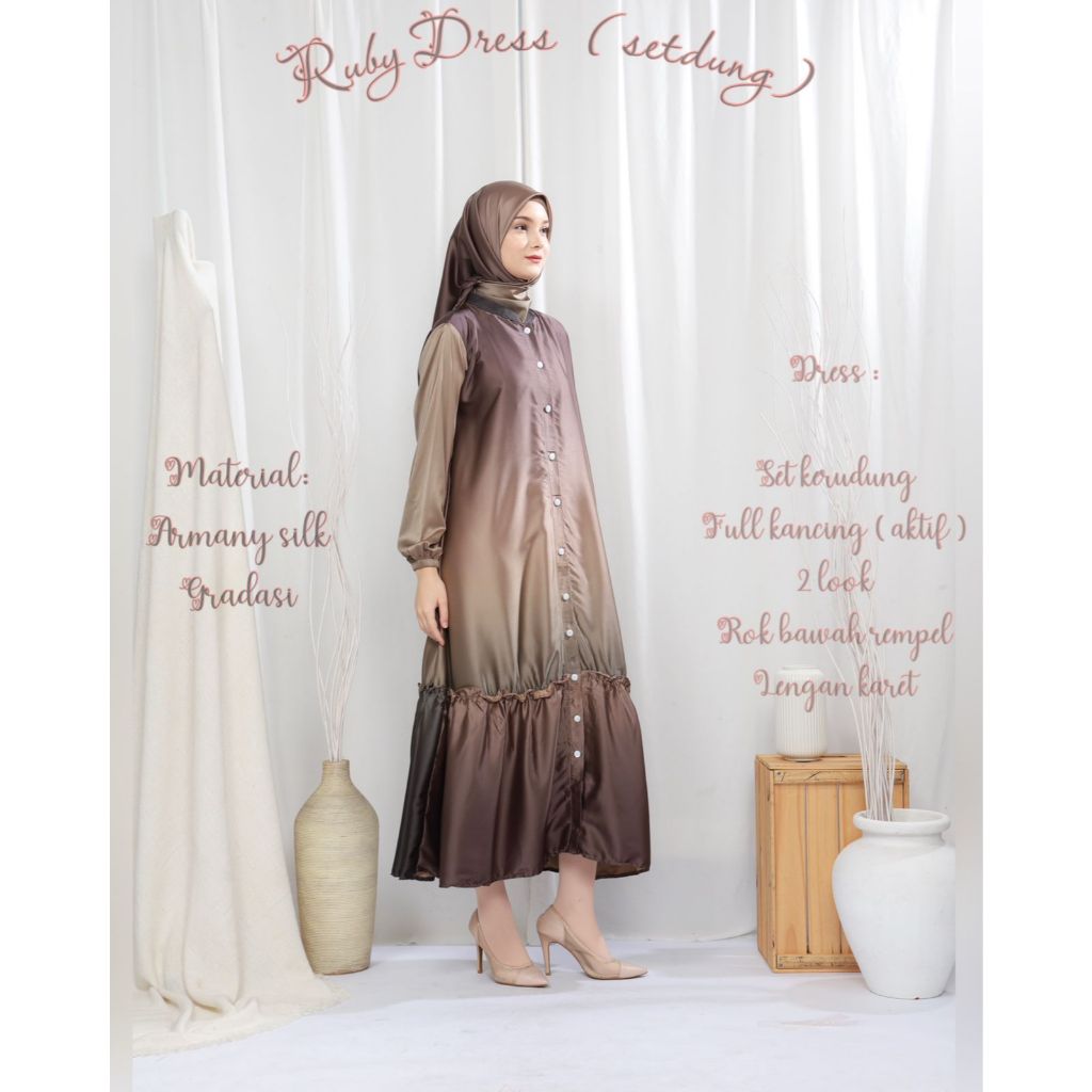 Ruby Dress Muslim Silk Premium