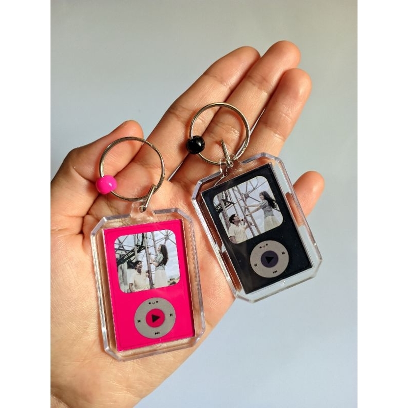 Gantungan Kunci Keychain Couple Ganci Foto | Custom Foto Bagcharm | Gantungan Kunci Retro Minimalis 
