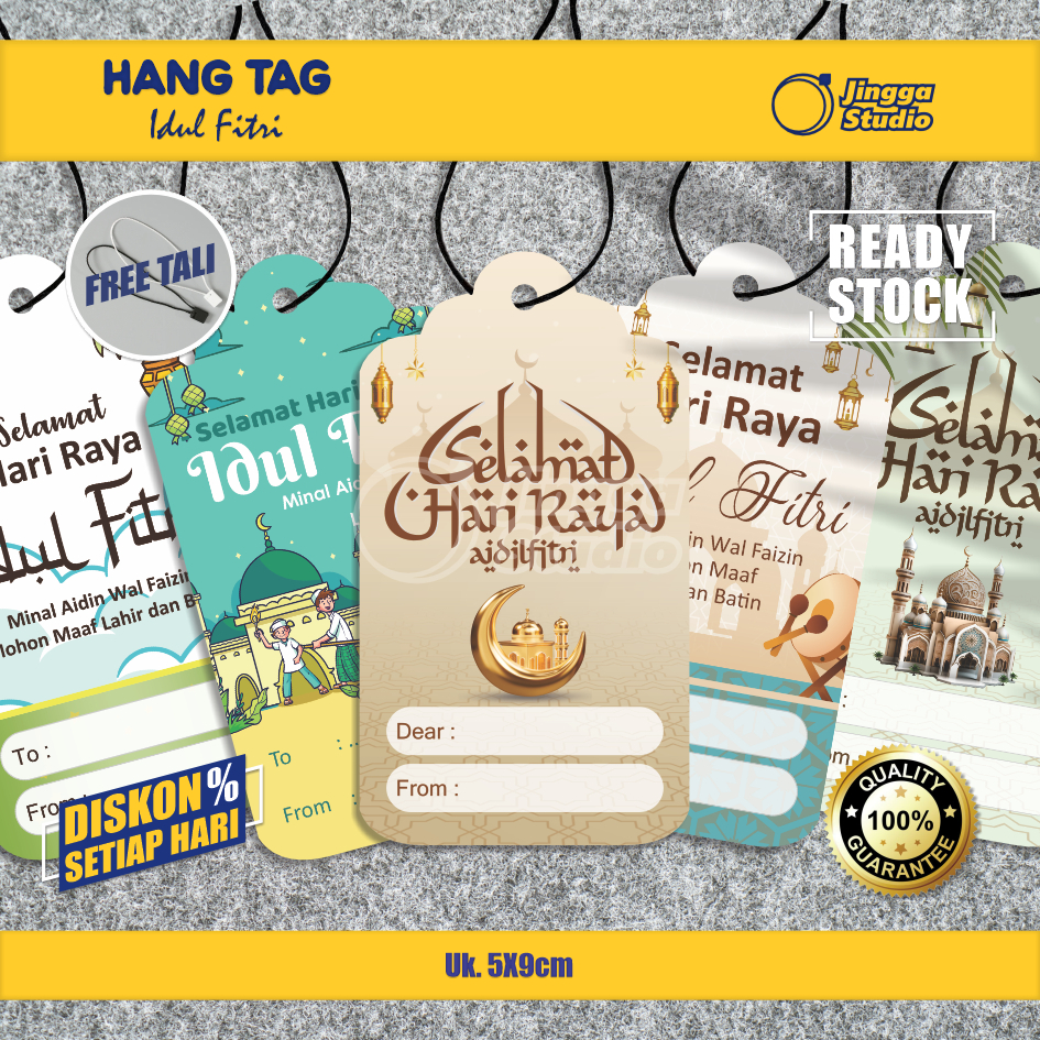 

Hang Tag Idul Fitri Lebaran isi 20 Free Tali