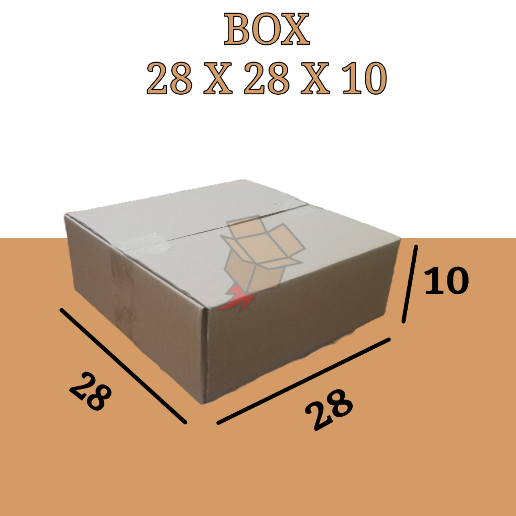

Kardus Polos Karton Box Coklat DieCut 28 x 28 x10