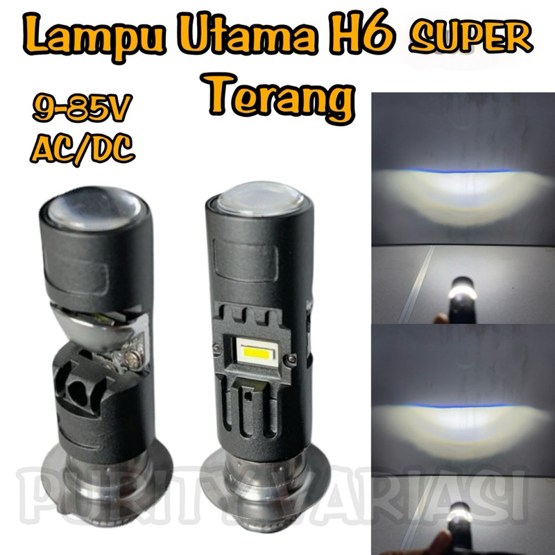 Lampu Utama Motor Soket H6 Lampu Sorot Laser Gun H6 Super Terang Universal Motor Soket H6 8-90V AC/D