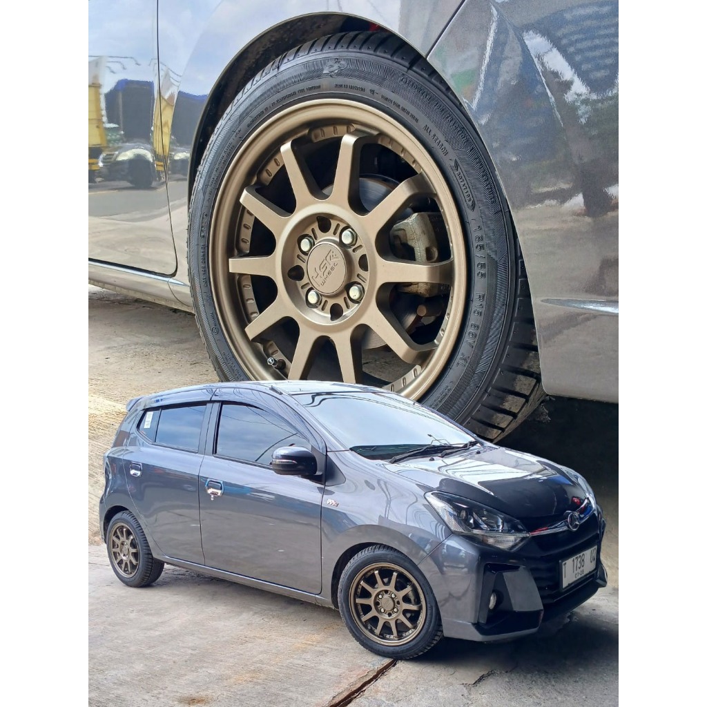 PAKET VELG PLUS BAN FORCEUM 185 55 R15 UNTUK MOBIL CALYA USE VELG HSR GYMKANA RING 15