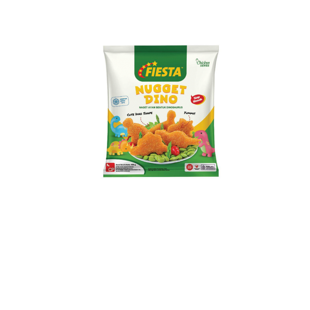 

FIESTA NUGGET DINO NAGET AYAM BENTUK DINOSAURUS 400GR / Nugget Ayam