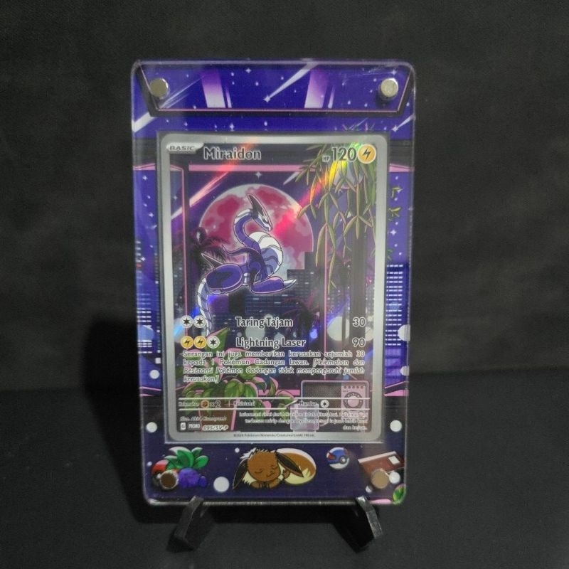 magnetic frame include kartu miraidon promo harta berkilau original pokemon tcg indonesia