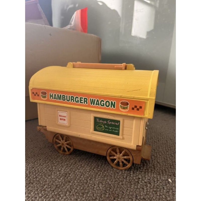 preloved sylvanian families: Hamburger Wagon (Rare)