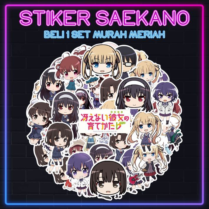 

[1 Pack isi 50 pcs] Sticker Saekano: How to Raise a Boring Girlfriend 1 Sticker Anime Murah Meriah - ddu-du sticker