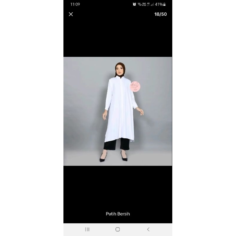 Long tunik brandstore warna putih