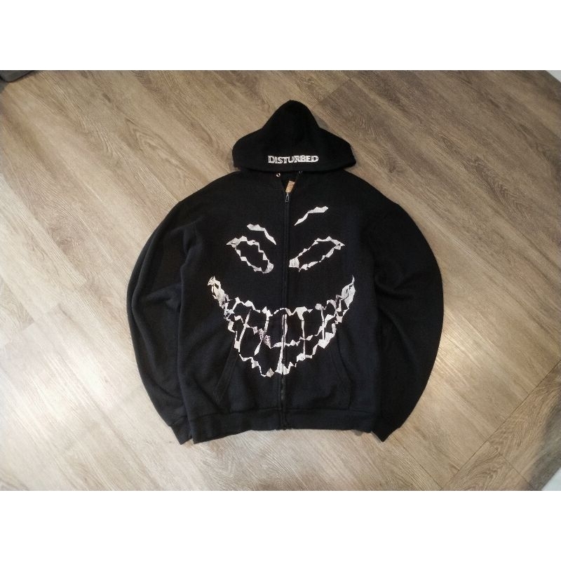 Hoodie Zipper Y2K Disturbed