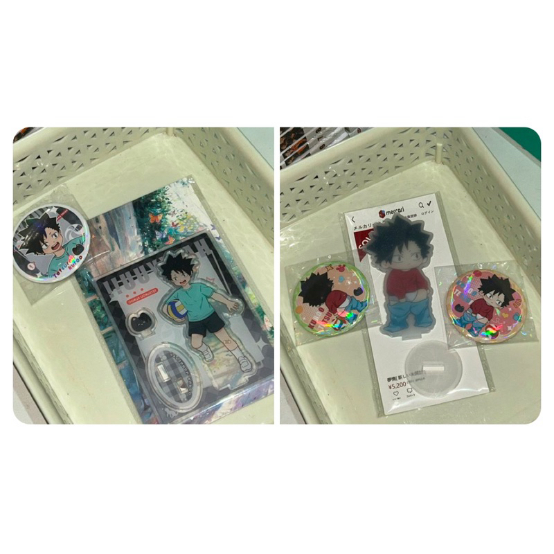badge + standee set kuroo haikyuu hq fanmerch