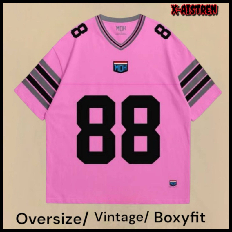 Jersey Streetwer Number  88 Warna Putih Bahann Dryfit Brazil Milano Jersey Olahrga  Vintage Jersey R