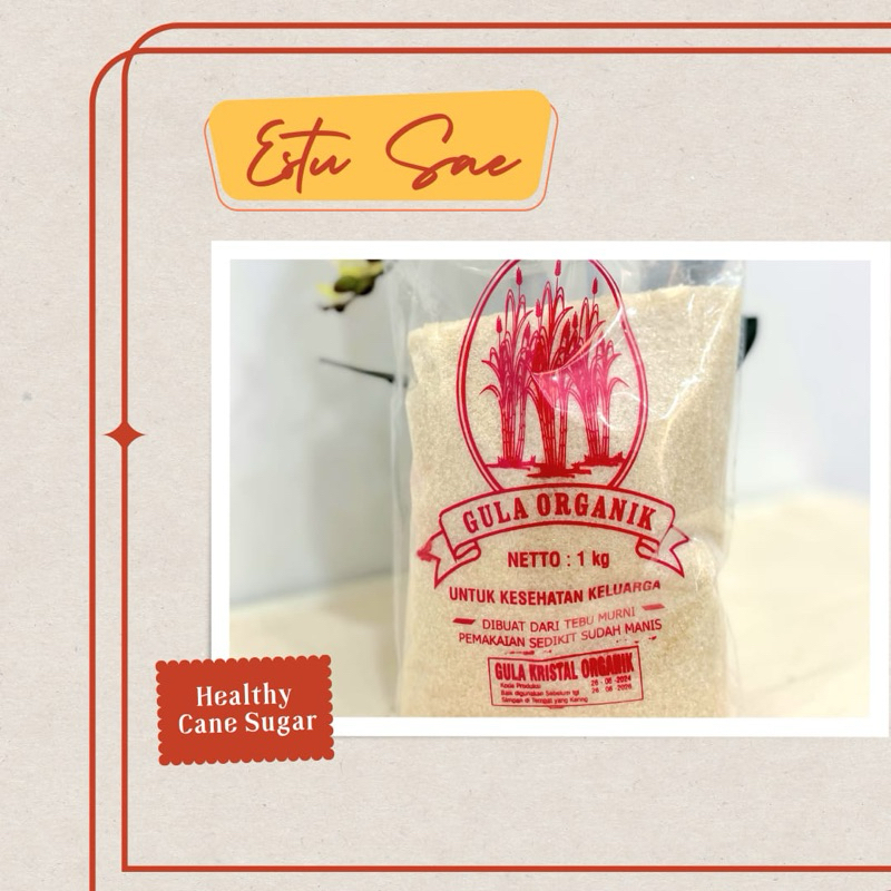 Gula Tebu Organik  | Raw Cane Sugar | Gula Pasir tanpa pemutih | Gula Non Rafinasi