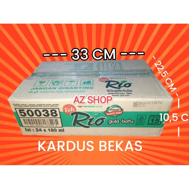 KARDUS BEKAS TEH RIO ( SINGLE WALL )