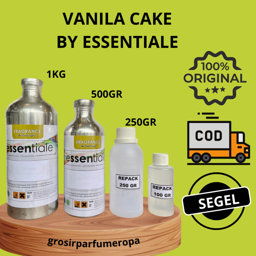 Bibit Parfum VANILLA CAKE / ROTI BOY 1KG ESSENTIALE SEGEL / REFILL - MURNI ORIGINAL PABRIK - GROSIR 
