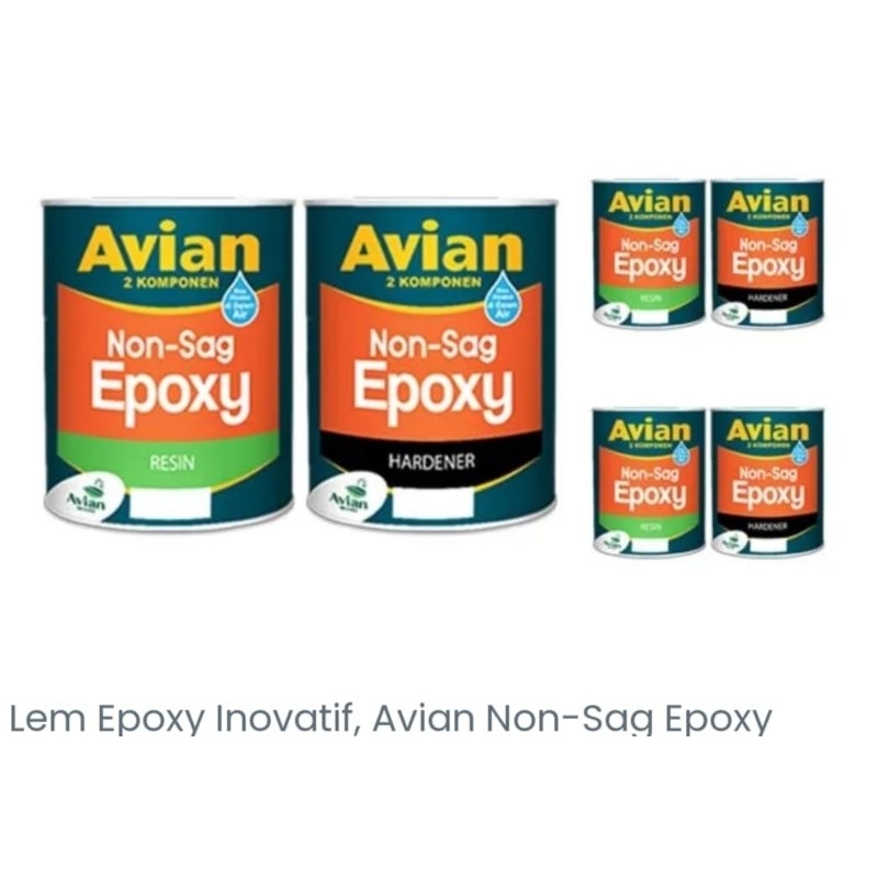 

lem epoxy avian non sag 2 komponen 400gr x2, lem epoxy avian non sag 2 komponen 800 gr