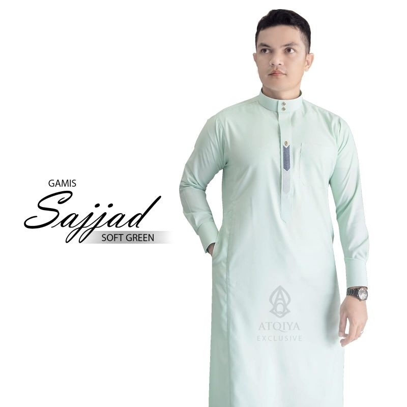 Atqiya Exclusive/Gamis Sajjad/terbaru/slimfit/jubah muslim pria