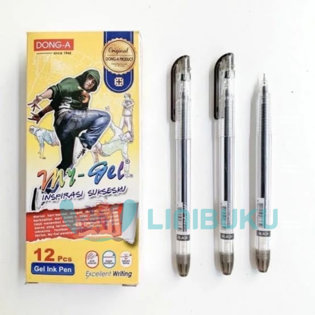 

PULPEN CAIR / GEL DONG - A MY - GEL 0.5 MM HITAM/BIRU/MERAH (ECER 1 PCS) - ATK